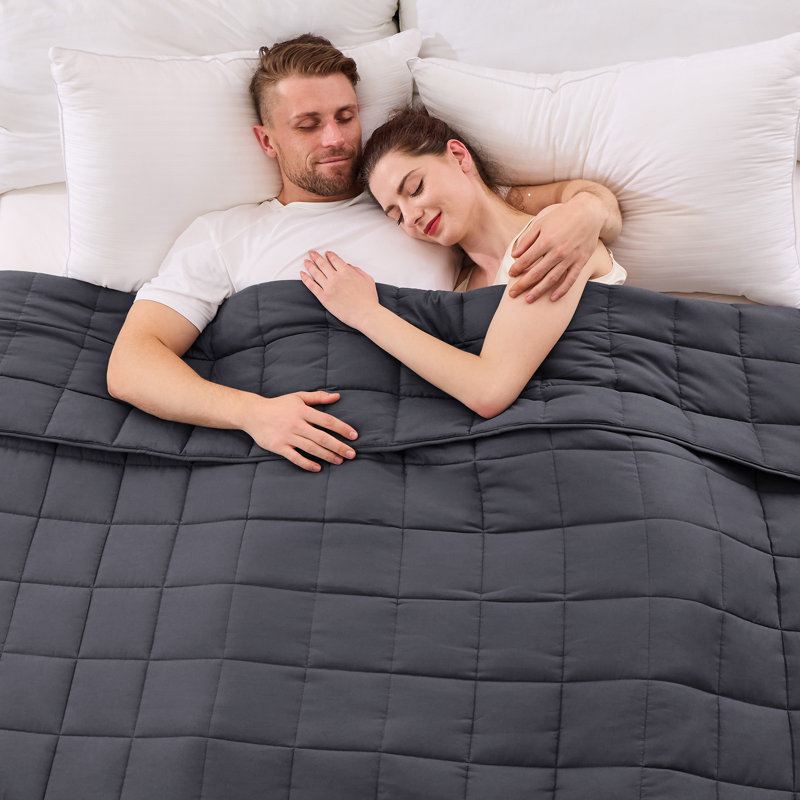 Jeté matelassé Luxury, Gris, 20 lb, L 80 po x L 87 po
