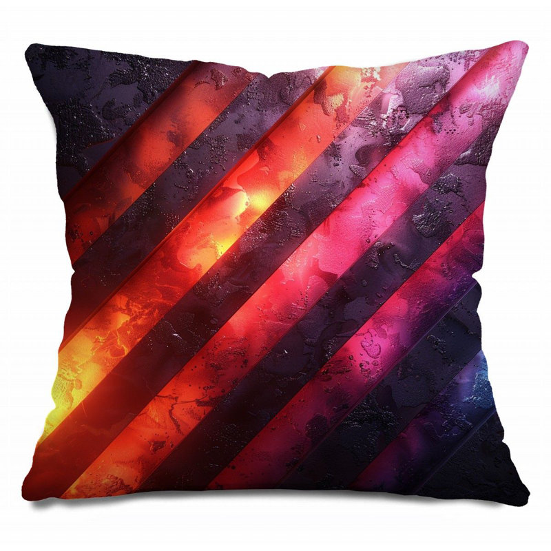 Coussin abstrait, sergé de coton Art, H 26 po x l 26 po