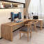 Bureau en bois massif en L Burlywood-1714551666-1714551663