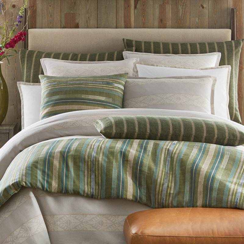 Coussin tissé à rayures Rancho sur mesure, Rectangle H 27 po x l 36 po