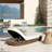 Demars 80.5" Sunbrella Upholstered Woven Patio Lounger