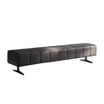 Thomias Leather Match Upholstered Bench
