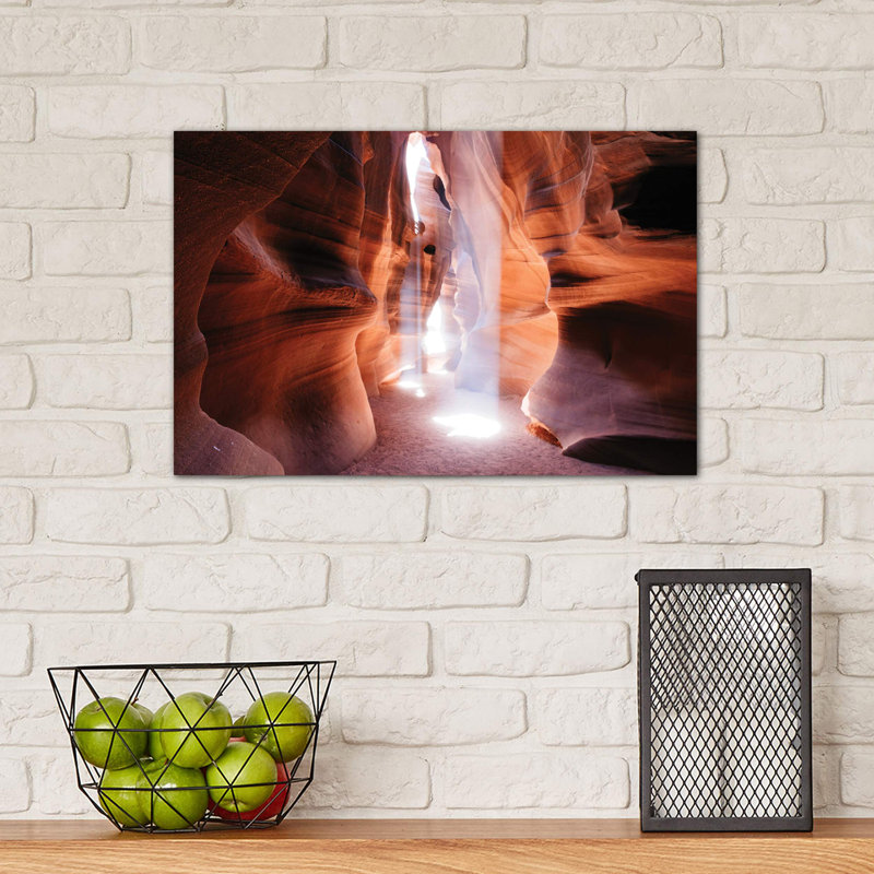 Beams of Light (Dance of Light), the Crack, Antelope Canyon, Navajo Nation, Arizona, USA 1 Piece Wrapped Canvas Wall Art