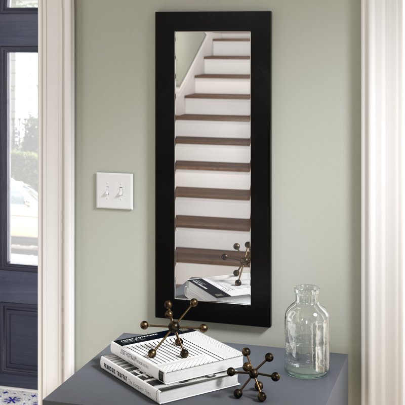 Alcimon Wood Flat Mirror, 29" H x 15" W