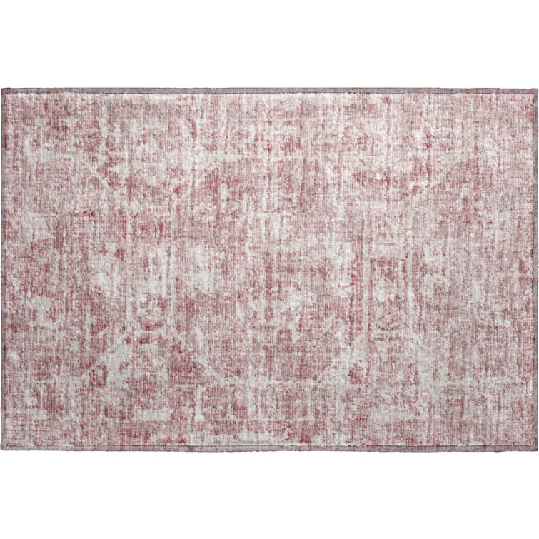 Premium Machine Washable Kelsa AMF41 Pink Rug