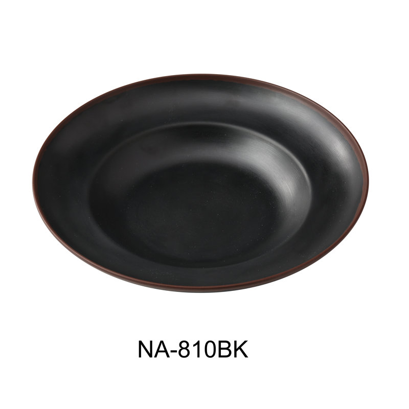 Yanco NA-810BK Nature Art Pasta Bowl, Black