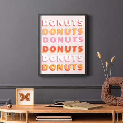 Donuts Framed Print - Solid Wood