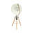 Decorative Globe on Wooden Tripod Sculpture for Home Decor - Modern Object Decorations for Living Room or Office Spaces - 19", Brown