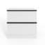 Shanquil Ripple Ridged 2 Drawer Bedside Table Nightstand Matt White