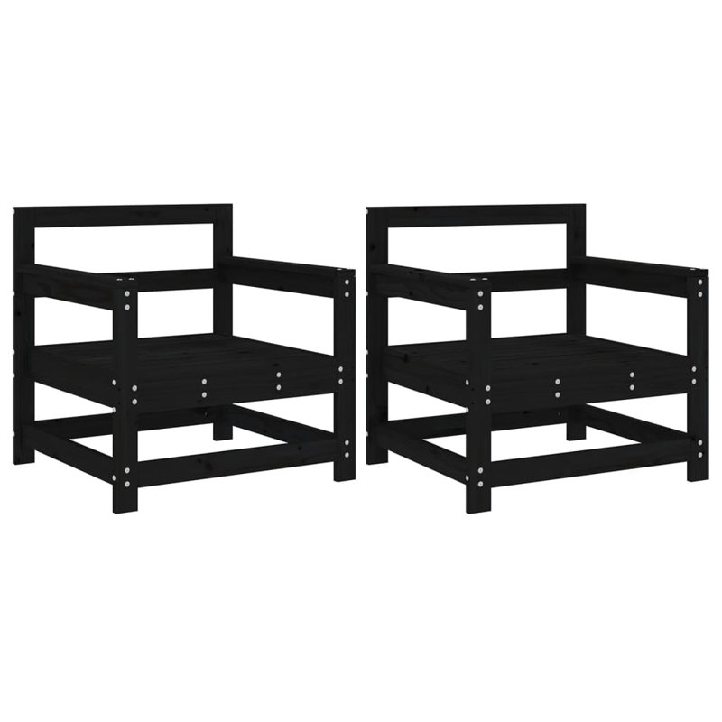 Ogie Outdoor Lounge Chair, Black