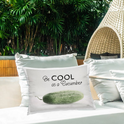 Coussin d'extérieur «Cool as a concombre» par Lori Deiter