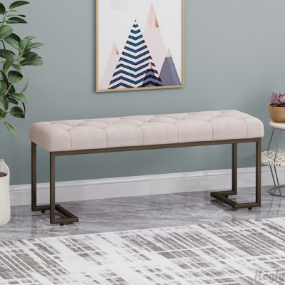 Upholstered Button Tufted Bench