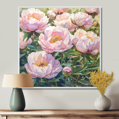 Pivoines dans le jardin de fleurs II - décorations murales pivoines