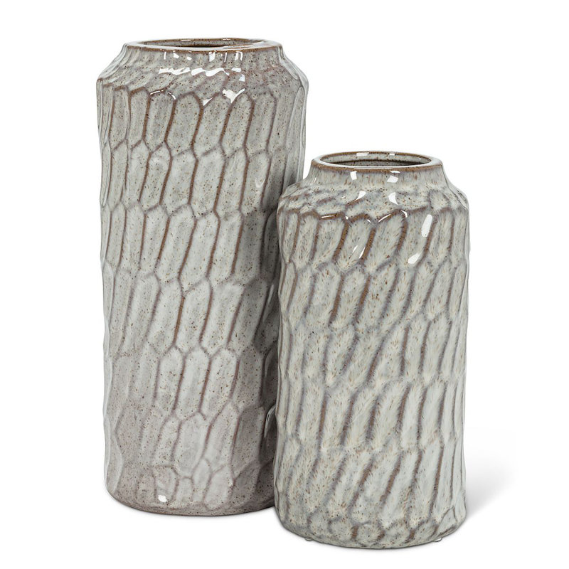 Vase de table Whitewash, H 7,5 po x l 3 po x P 3 po