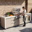 BroilChef®Yosemite Sintered Stone Countertop With S/S Outdoor Kitchen Island Modular Suite