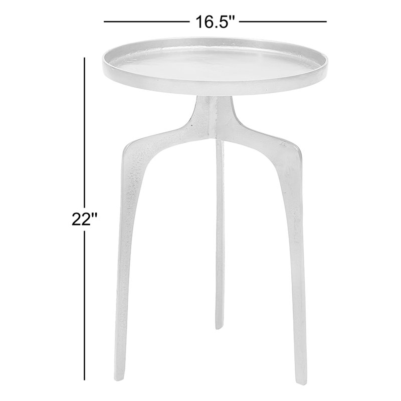 Table de bout Tray, Argent argent