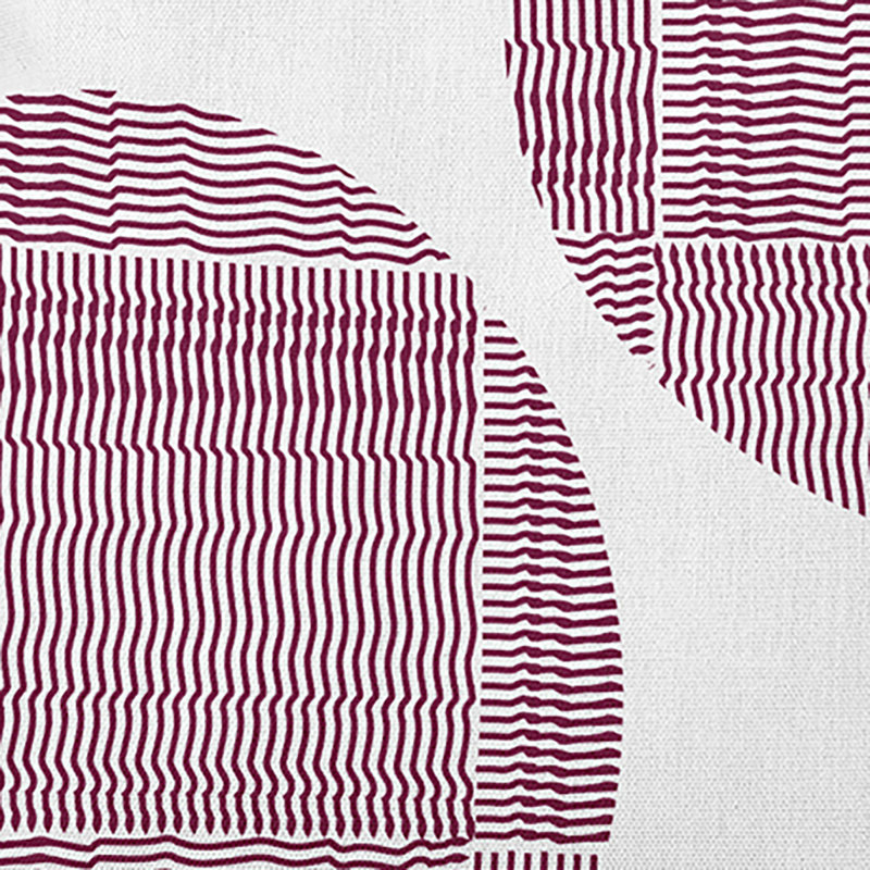 Geometric Outdoor Reversible Throw Pillow, Maroon Red