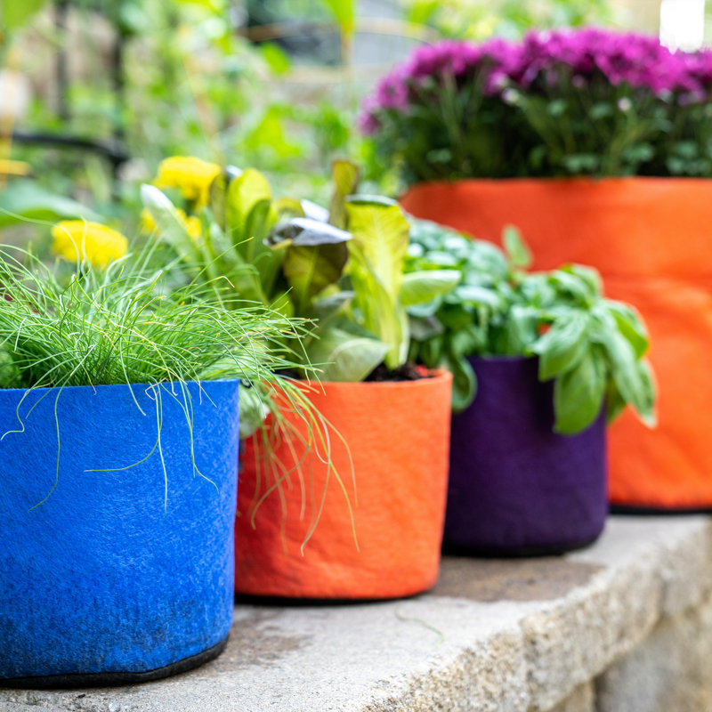 Pot Planter, 13.5 x 18 x 18, Orange