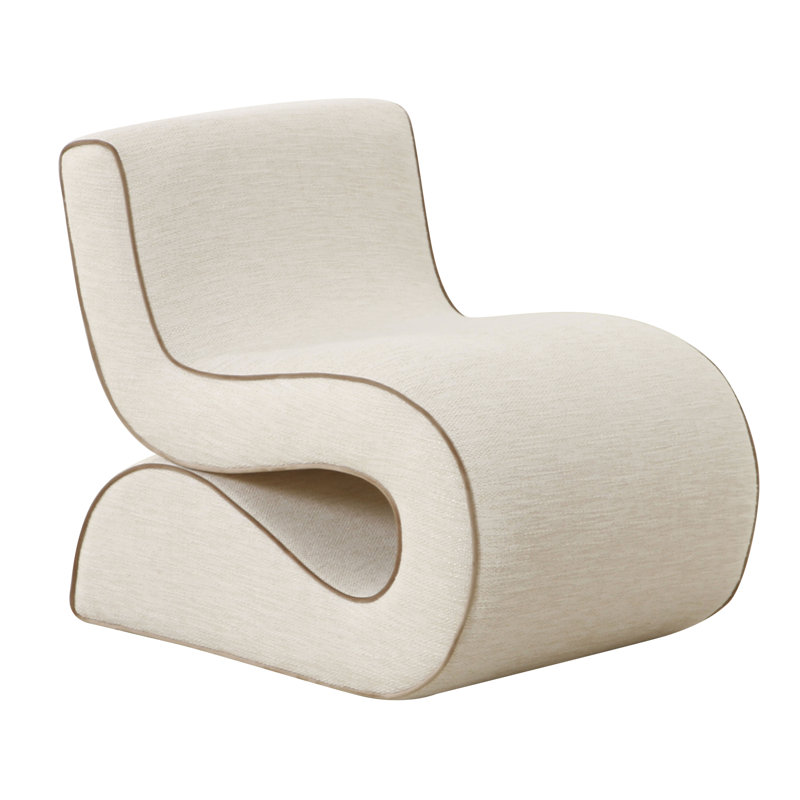 Senna Speckled Boucle Accent Chair, Cream