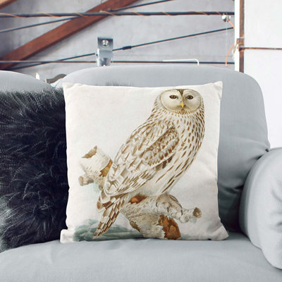 Ural Owl by Von Wright Cushion with Filling