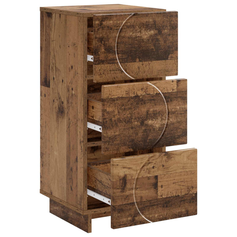 Sideboard 33.5 x 34.5 x 75 cm Engineered Wood Cabinet Kitchen Buffet, Old Wood