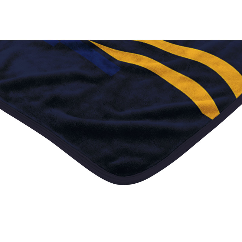 NHL Digitize Raschel Throw Blanket - Oversized 60 x 80 Inches Ultra-Soft Licensed Team Logo Bedding, Yellow/Blue