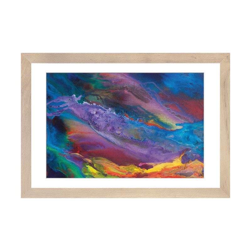 Surge_1PFA, Natural Wood Framed, 16" H x 24" W
