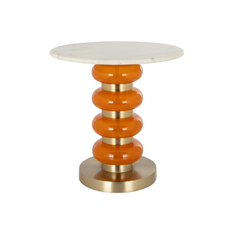 Table de bout en marbre, Orange