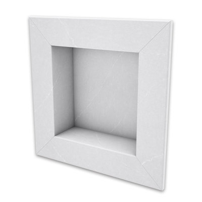 FlexStone 17"W x 17"H Square Recessed Shampoo Caddy in Sea Salt