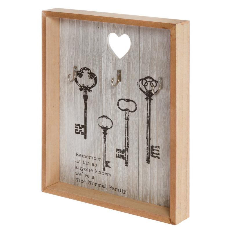 Solid + Manufactured Wood Wall Organizer with Key Box