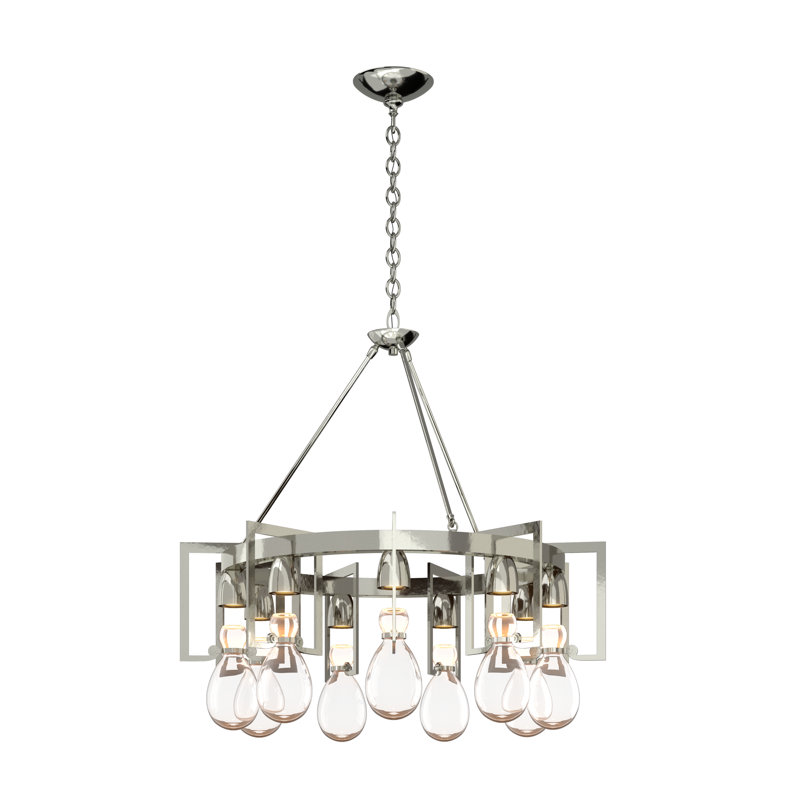 Apothecary 9 - Light Unique / Statement Wagon Wheel Chandelier