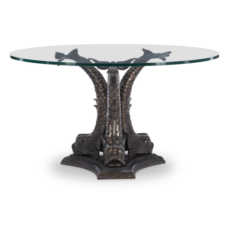 Cete Round Glass Dining Table