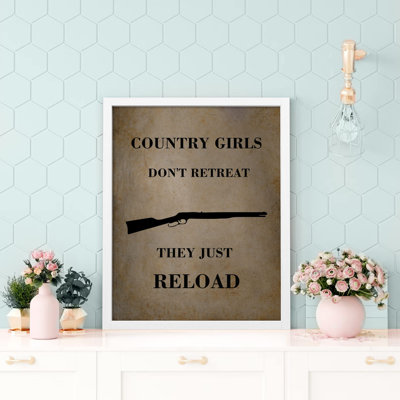 " Country Girl Western Decor Southwestern Girls Retro Style Retro Style Texas Girl "