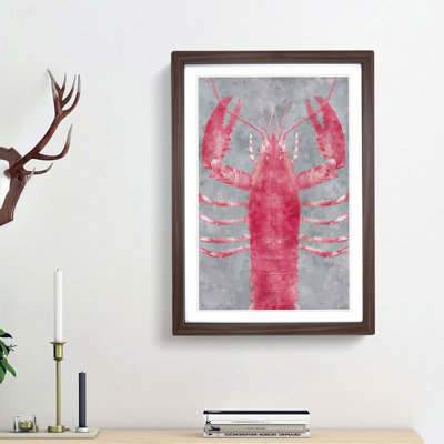 The Pink Lobster - Picture Frame Painting Print