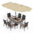 Alyah 6 - Person Patio Dining Set with Rectangular Table , Cushions Included