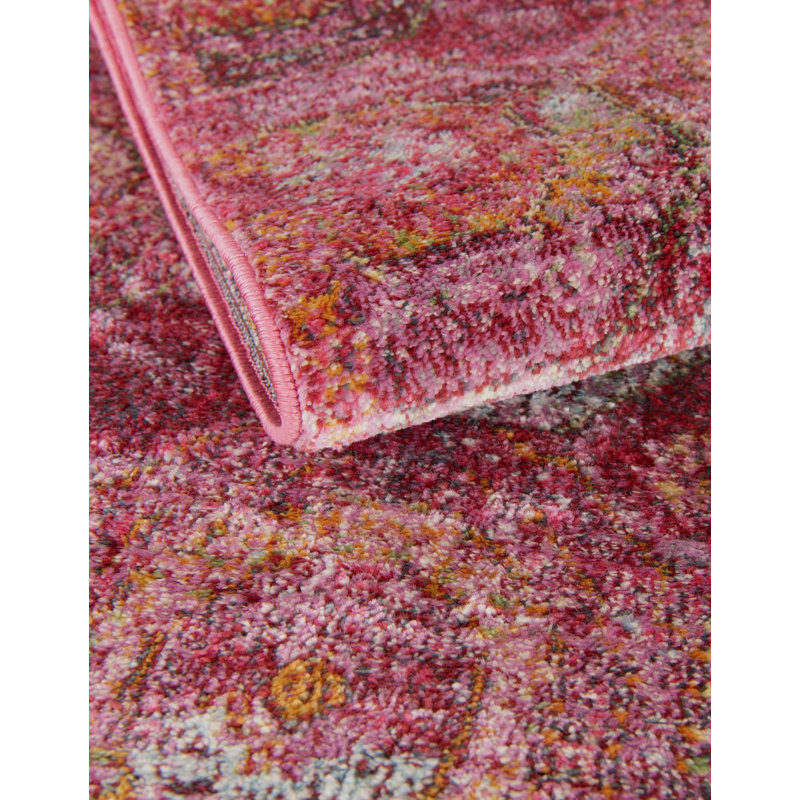 Tapis rose Folmar, Ovale 4 pi 1 po x 6 pi 1 po