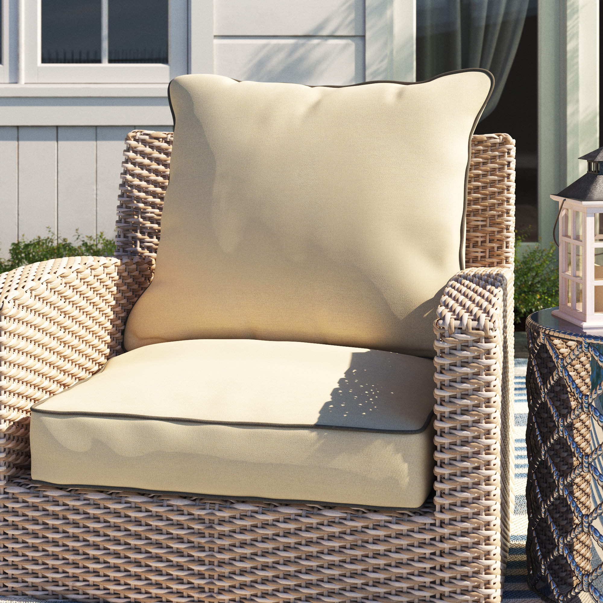 Birch Lane Warrick Sunbrella Outdoor 5'' Lounge Chair Seat Back