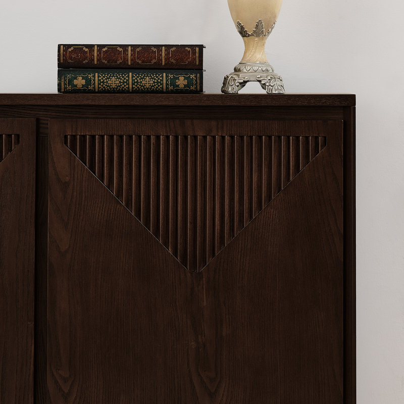 Buffet Mid-Century moderne en noyer foncé