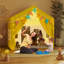 EROMMY 137cm W x 93cm D Indoor / Outdoor Polyester Play Tent-111925526
