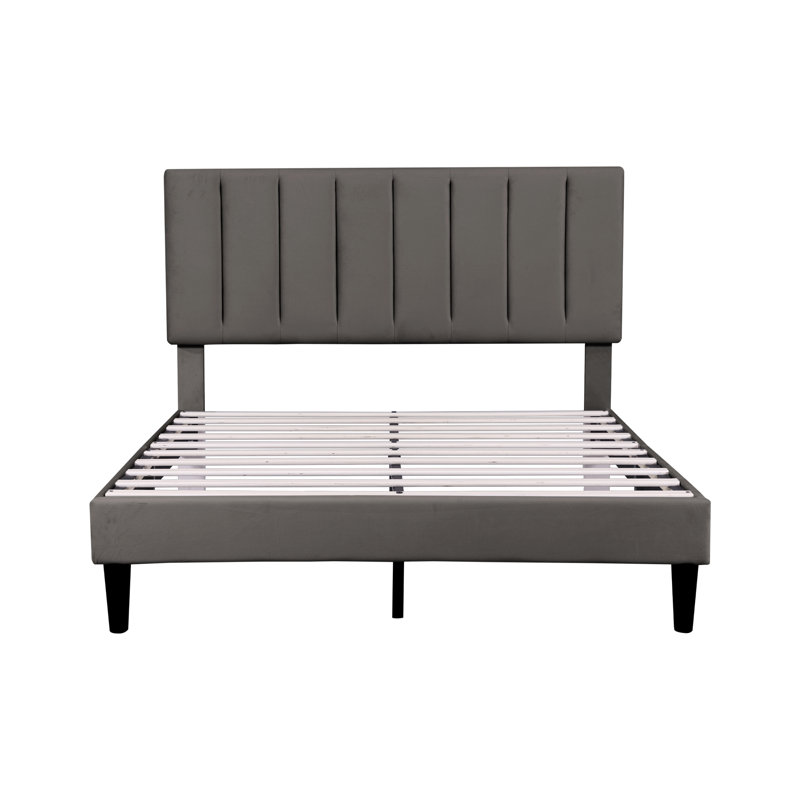 Annella Upholstered Bed, Grey
