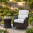 Aoodor Smile Outdoor Chair Cushions Set, Sunbrella Fabric High Back and Deep Seating Outdoor Cushion-11447126-11447121