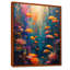 Bleu, orange, corail, poisson marin, vie II - corail, art mural, salon-667472195-697880774