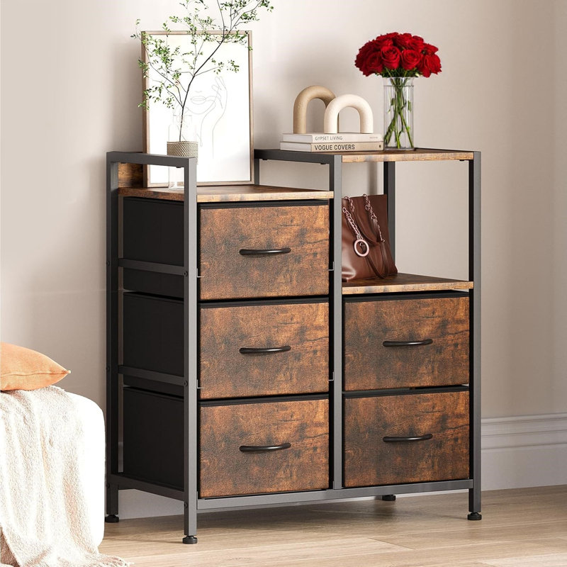 63cm Wide 5 -Drawer File Cabinet, Brown