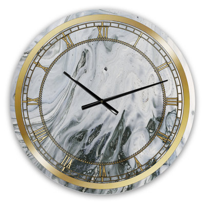 Oversized Marble Wall Clock