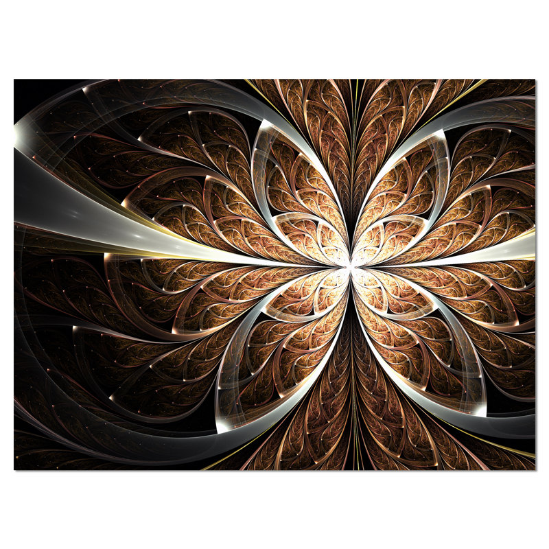 «Brown Black Fractal Flower», impression sur toile tendue, H 8 po x l 12 po x P 1 po