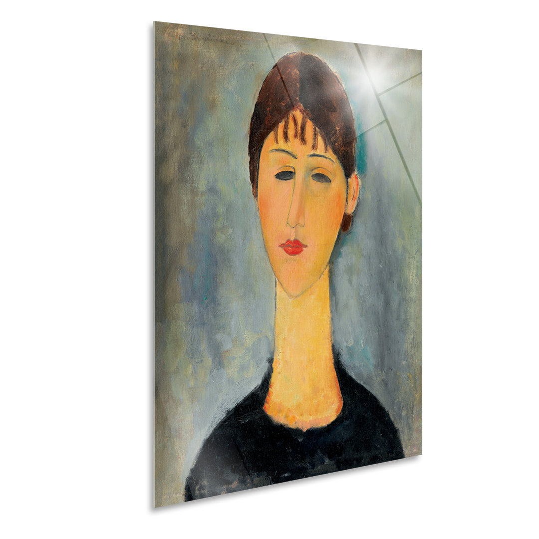 Wandbild Porträt von Madame Zborowska von Amedeo Modigliani