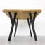 Karlee Oak Solid Wood Top Metal Base Dining Table-395739824-395739834