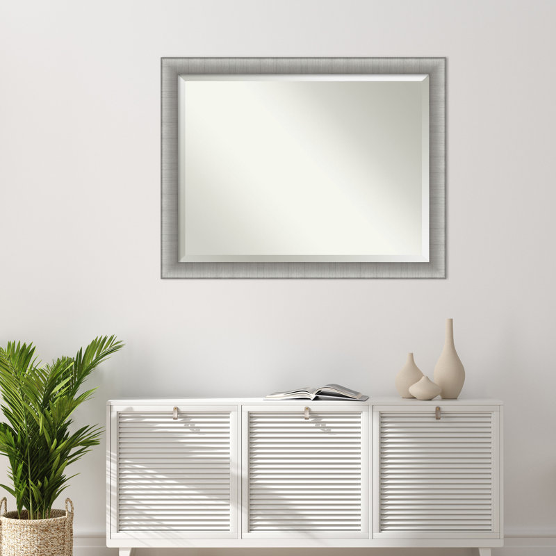 Flat Wall Mirror, Nickel, 34.75" x 44.75"