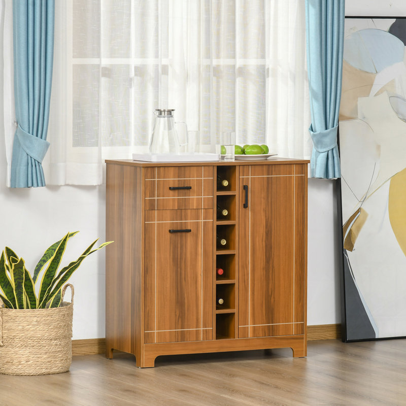 Buffet avec porte-bouteilles et 1 tiroir Retro