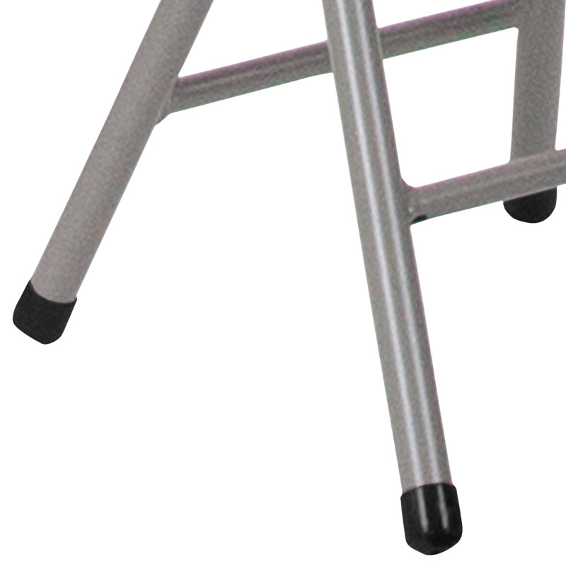 Tabouret pliable Mifflin avec siège en plastique et structure gris titane